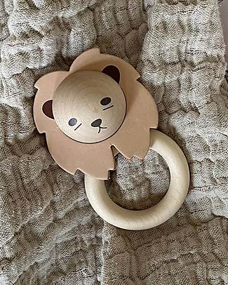 Garbo&Friends Massaggiagengive Wood and Leather - Lion - Pelle e Legno non Trattati Massaggiagengive