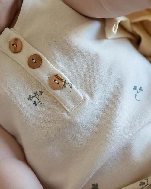 Garbo&Friends Pagliaccetto Senza Maniche - Folia Ecru - 100% Jersey di Cotone con Finiture in Seta - Collezione Mini Line Tutine Corte