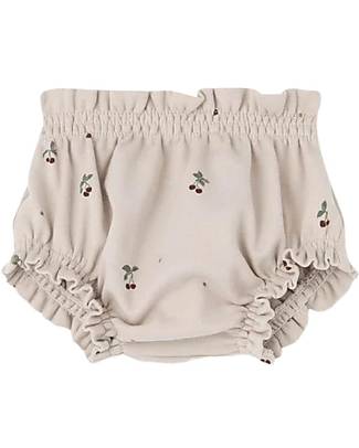 Garbo&Friends Pantaloncino Copripannolino - Cherry - 100% Jersey di Cotone con Finiture in Seta - Collezione Mini Line Pantaloni Corti