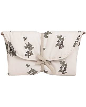 Garbo&Friends Pochette Porta Pannolini con Fasciatoio Pieghevole - Blackberry - 45 x 65 cm - Cotone Percalle Borse Cambio