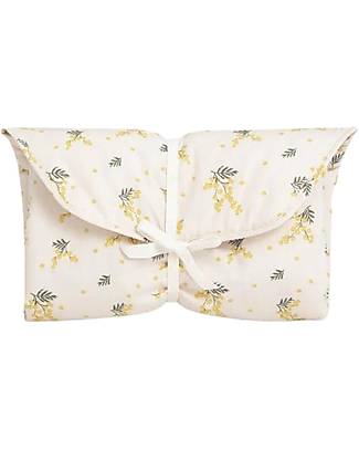 Garbo&Friends Pochette Porta Pannolini con Fasciatoio Pieghevole - Mimosa - 45 x 65 cm - Cotone Percalle Borse Cambio