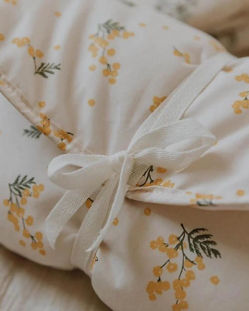 Garbo&Friends Pochette Porta Pannolini con Fasciatoio Pieghevole - Mimosa - 45 x 65 cm - Cotone Percalle Trousse e Pochette