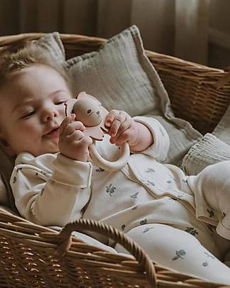 Garbo&Friends Tutina/Pigiama con Piedini - Blueberry - 100% Jersey di Cotone con Finiture in Seta - Collezione Mini Line Tutine Lunghe