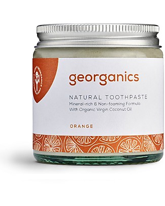 Georganics Dentifricio Minerale Naturale - Arancio - 60 ml - Ideale per i bambini! Dentifricio e Spazzolini