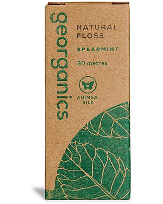 Georganics Filo Interdentale Naturale - Menta Gentile - 30 m Dentifricio e Spazzolini