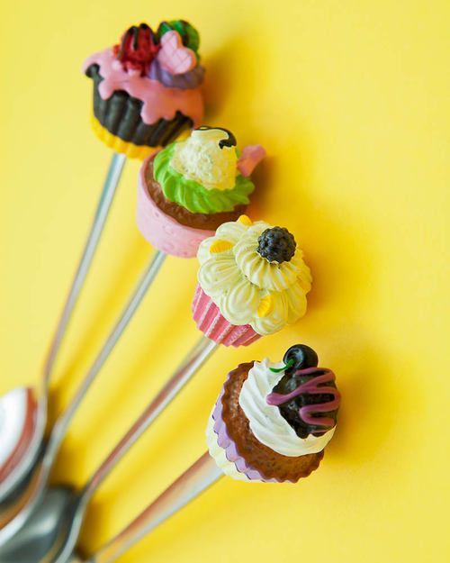 Ginger Set 4 Cucchiaini Cupcake da Dessert Posate