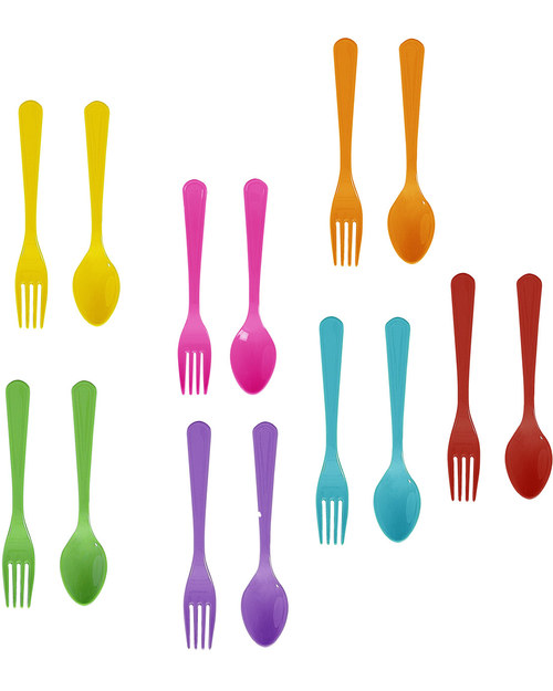 Ginger Set Doppio Cucchiaio e Forchetta - Rosso Posate
