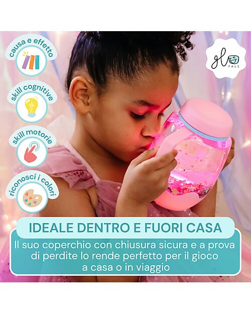 Glo Pals Barattolo per Gioco Sensoriale - Arancione - Adatto da 18 Mesi Giochi Sensoriali_