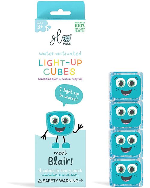 Glo Pals Cubi Luminosi Blair - Blu - Set da 4 - Adatto da 3 Anni Giochi Sensoriali_