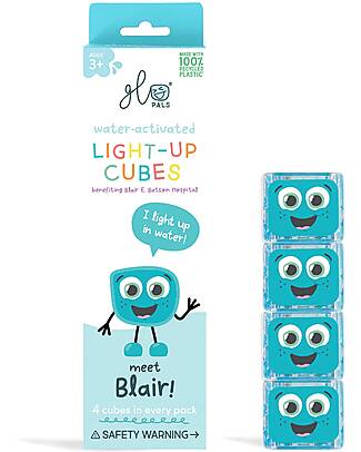 Glo Pals Cubi Luminosi Blair - Blu - Set da 4 - Adatto da 3 Anni Giochi Sensoriali_