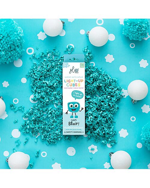 Glo Pals Cubi Luminosi Blair - Blu - Set da 4 - Adatto da 3 Anni Giochi Sensoriali_