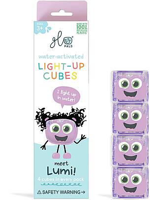 Glo Pals Cubi Luminosi Lumi - Viola - Set da 4 - Adatto da 3 Anni Giochi Sensoriali_