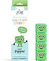 Glo Pals Cubi Luminosi Pippa - Verde - Set da 4 - Adatto da 3 Anni Giochi Sensoriali_
