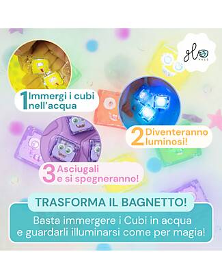 Glo Pals Cubi Luminosi Pippa - Verde - Set da 4 - Adatto da 3 Anni Giochi Sensoriali_