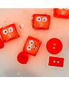 Glo Pals Cubi Luminosi  Sammy - Rosso - Set da 4 - Adatto da 3 Anni Giochi Sensoriali_