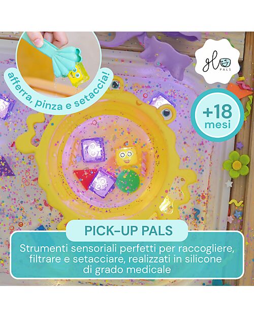 Glo Pals Set di 3 Strumenti Sensoriali - Pick Up Pals - Adatto da 18 mesi Giochi Sensoriali_