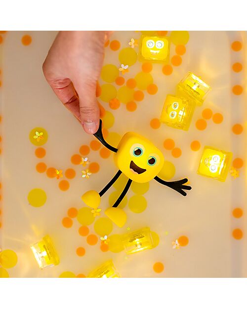 Glo Pals Set Personaggio Alex - con 2 Cubi Inclusi - Giallo - Adatto da 3 anni - 100% Plastica Riciclata Giochi Sensoriali_