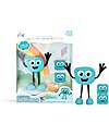 Glo Pals Set Personaggio Blair - con 2 Cubi Inclusi - Azzurro - Adatto da 3 anni - 100% Plastica Riciclata Giochi Sensoriali_