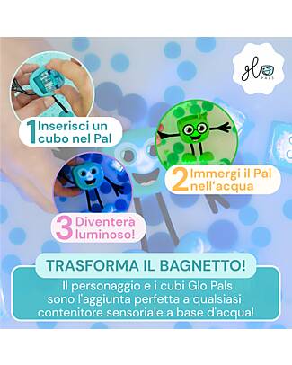 Glo Pals Set Personaggio Lumi - con 2 Cubi Inclusi - Viola - Adatto da 3 anni - 100% Plastica Riciclata Giochi Sensoriali_