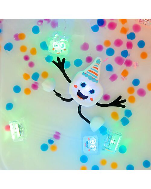 Glo Pals Set Personaggio Party Pal - con 2 Cubi Inclusi - Bianco - Adatto da 3 anni - 100% Plastica Riciclata Giochi Sensoriali_