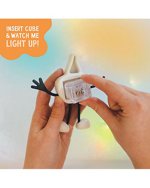 Glo Pals Set Personaggio Party Pal - con 2 Cubi Inclusi - Bianco - Adatto da 3 anni - 100% Plastica Riciclata Giochi Sensoriali_