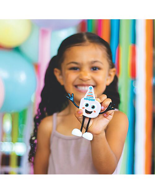 Glo Pals Set Personaggio Party Pal - con 2 Cubi Inclusi - Bianco - Adatto da 3 anni - 100% Plastica Riciclata Giochi Sensoriali_