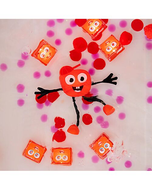 Glo Pals Set Personaggio Sammy - con 2 Cubi Inclusi - Rosso - Adatto da 3 anni - 100% Plastica Riciclata Giochi Sensoriali_