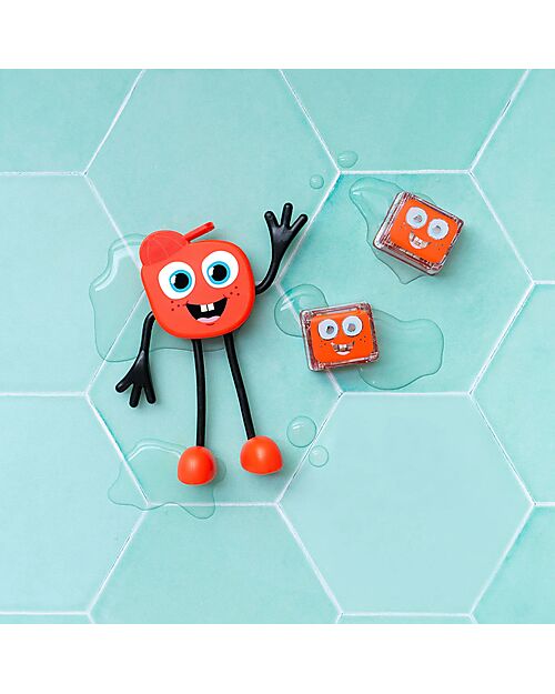 Glo Pals Set Personaggio Sammy - con 2 Cubi Inclusi - Rosso - Adatto da 3 anni - 100% Plastica Riciclata Giochi Sensoriali_