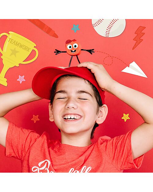 Glo Pals Set Personaggio Sammy - con 2 Cubi Inclusi - Rosso - Adatto da 3 anni - 100% Plastica Riciclata Giochi Sensoriali_