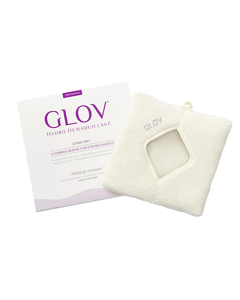 Glov Glov Confort, Panno Struccante Quadrato in Microfibra, Avorio -  Strucca senza usare detergente! donna
