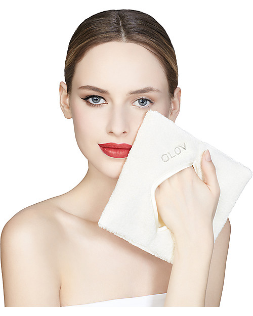 Glov Glov Confort, Panno Struccante Quadrato in Microfibra, Avorio - Strucca senza usare detergente! Creme Viso