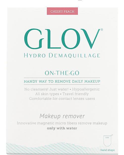 Glov Glov On The Go, Guanto Struccante in Microfibra, Pesca - Strucca senza usare detergente! Creme Viso