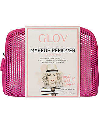 Glov Glov Travel Set, Rosa - Rimuovi il trucco senza detergente! Viso