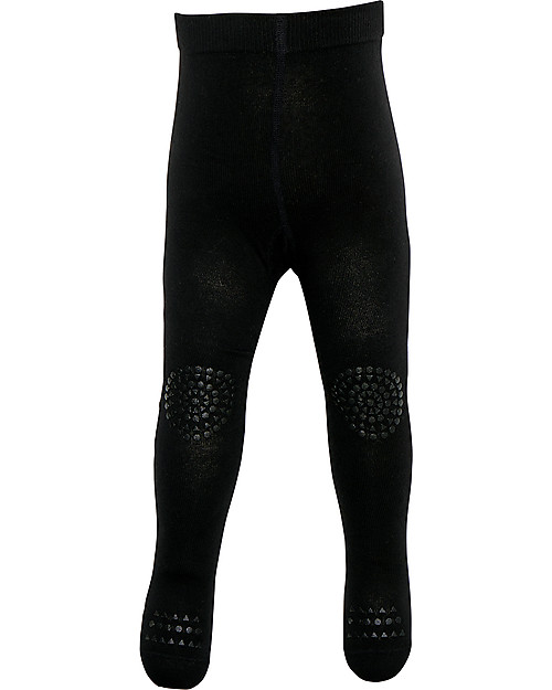 GoBabyGo Collant Antiscivolo per Gattonare, Nero - Cotone Calze