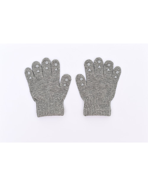 GoBabyGo Guanti con Gommini Antiscivolo - Grigio Petrolio Guanti