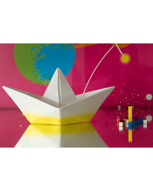 Goodnight Light Lampada Barchetta Origami - Giallo Dip Dye - Basso Consumo Energetico! Lampade da Comodino