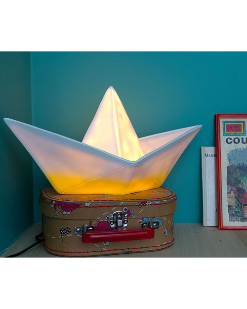 Goodnight Light Lampada Barchetta Origami - Giallo Dip Dye - Basso Consumo Energetico! Lampade da Comodino