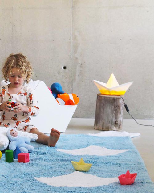 Goodnight Light Lampada Barchetta Origami - Giallo Dip Dye - Basso Consumo Energetico! Lampade da Comodino