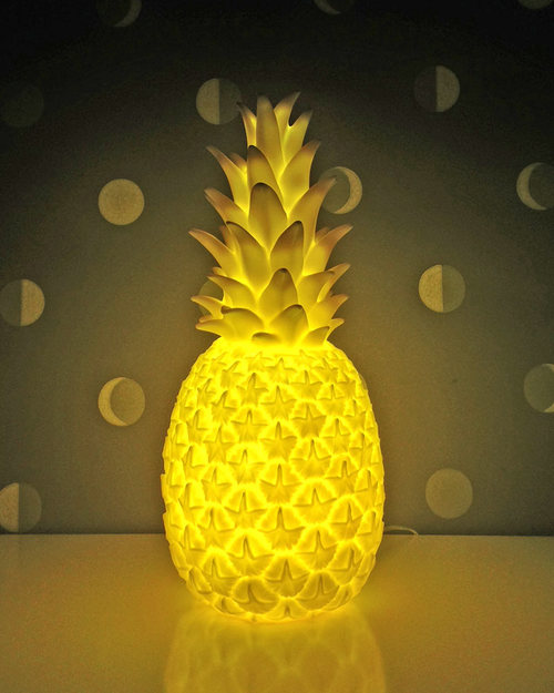 Goodnight Light Lampada Pina Colada - Ananas Giallo Pastello - Basso Consumo Energetico! Lampade da Notte