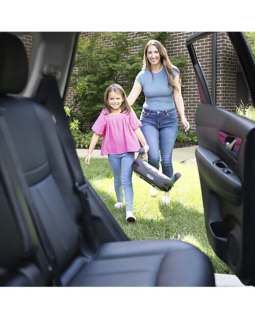 Graco Rialzo Booster Max R129 con Attacchi Isofix - Iron - Gruppo 2/3 Seggiolini Auto Gruppo 2/3