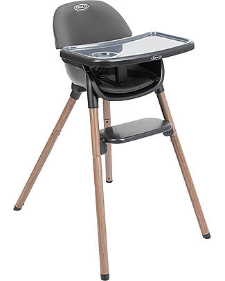 Graco Seggiolone 3in1 Presti - Charcoal - dai 6 mesi ai 6 anni Seggioloni Pappa