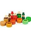 Grapat Aguamarina Autunno: Omini +  Vasi + Anelli + Monete - Legno Sostenibile Giochi Montessoriani