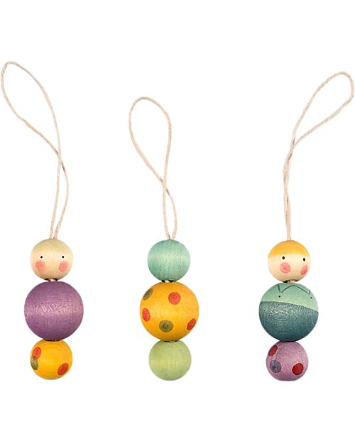 Grapat Amico Neve - Ornamento Natalizio - 3 Pezzi - Legno Calendari dell'Avvento