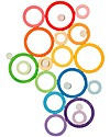 Grapat Anelli - 24 Pezzi con i Colori dell'Arcobaleno - Legno Sostenibile Giochi Montessoriani