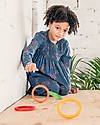 Grapat Anelli - 24 Pezzi con i Colori dell'Arcobaleno - Legno Sostenibile Giochi Montessoriani