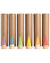 Grapat Baby Sticks - 6 Piccoli Gnomi Multicolore - 6 Cilindri di Cartone - Legno Sostenibile Giochi Montessoriani