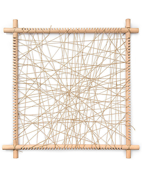 Grapat Cornice Nature e Memory - 4 Bastoncini un Gomitolo di Filo di Canapa - Legno Sostenibile Giochi Montessoriani