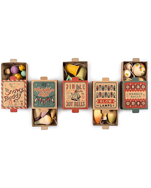 Grapat Lampade Luminescenti - Ornamento Natalizio - 3 Pezzi - Legno Calendari dell'Avvento