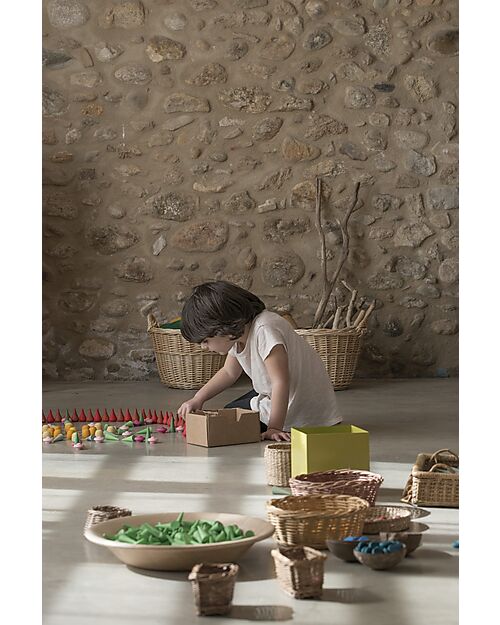 Grapat Mandala Cone - 36 Pezzi a Forma di Cono - Verde - Legno Sostenibile
 Giochi Montessoriani