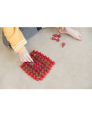 Grapat Mandala Fire - 36 Pezzi a Forma di Fiamma - Rosso - Legno Sostenibile
Giochi Montessoriani
